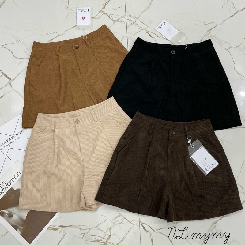 Quần short nhung 4 màu. Size S M