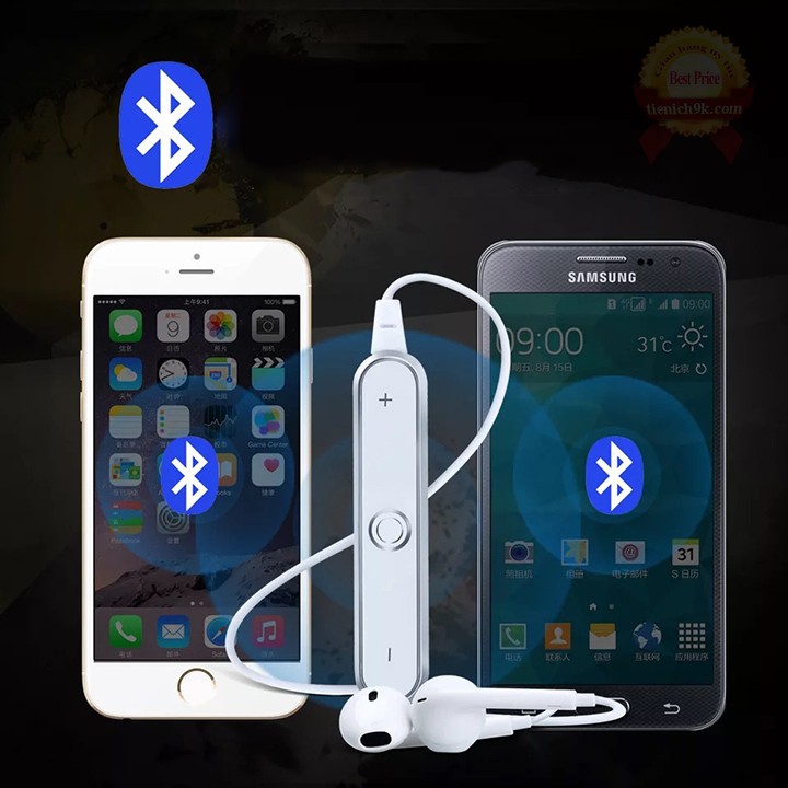 Tai nghe không dây bluetooth điện thoại S6 âm hay bass ấm – Bảo hành 6 tháng