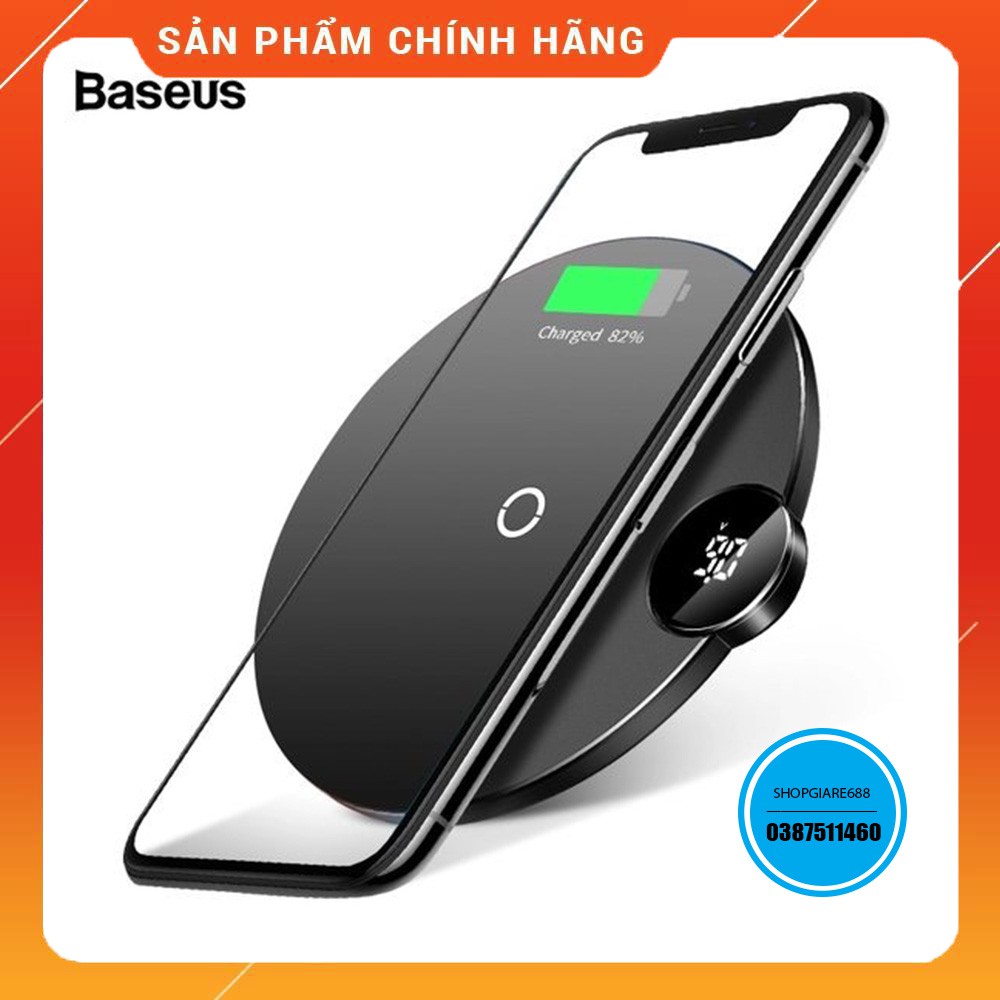 Đế sạc nhanh không dây Baseus Digital LED Display cho Apple iPhone; Samsung (7.5W/ 10W, Qi Wireless Quick Charger )