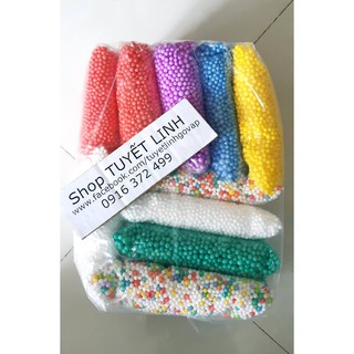 Combo hạt xốp nhiều màu trang trí hộp quà tặng : 150k/10 túi