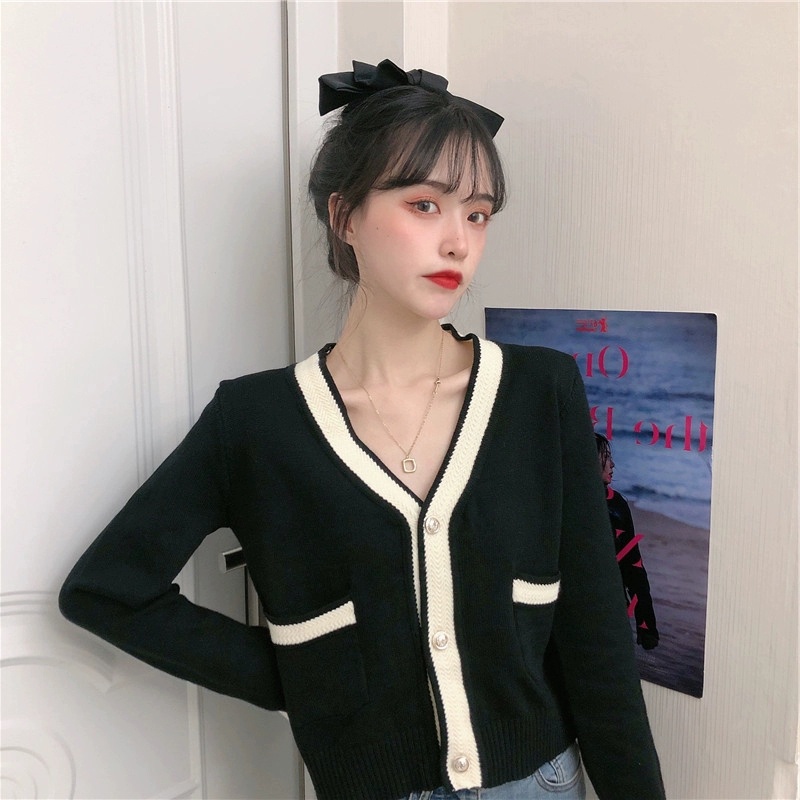 Áo khoác cardigan Pure Cube dệt kim thời trang mùa thu dễ phối đồ thời thượng