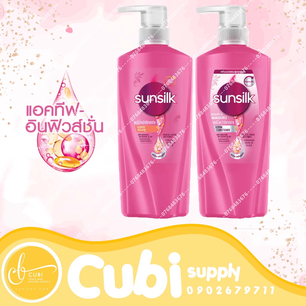 Dầu gội Sunsilk Co-creations Thái  - Hồng bảo vệ toàn diện
