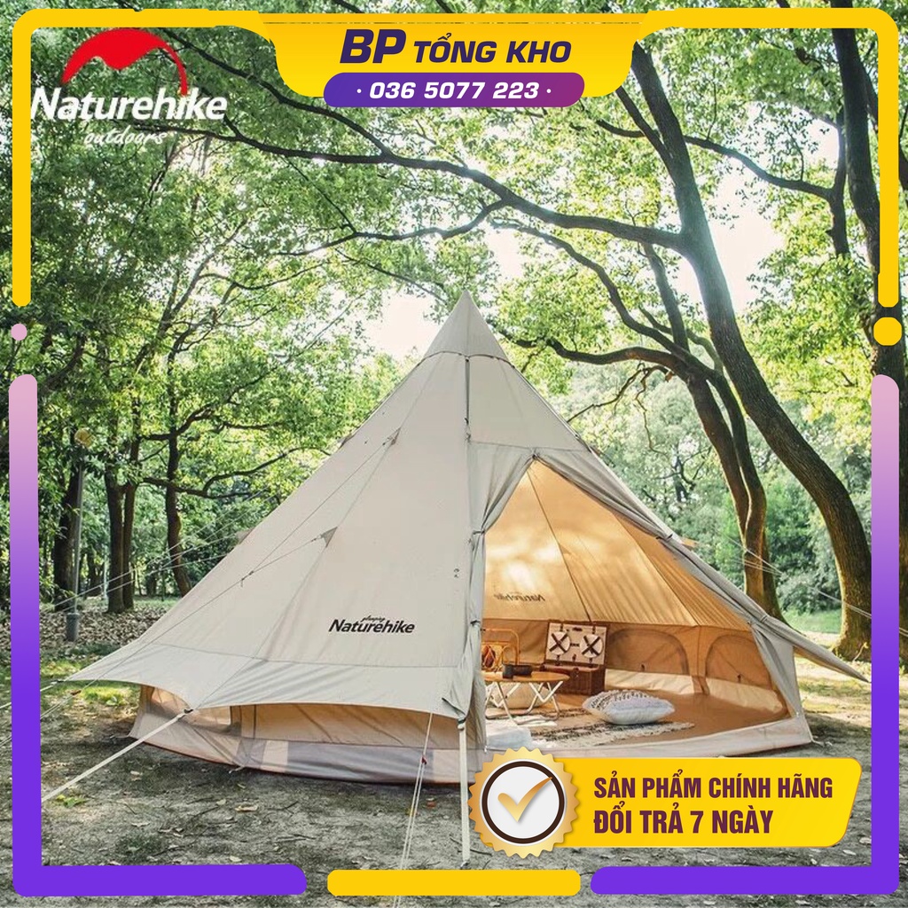 Lều mông cổ cắm trại glamping cao cấp NatureHike NH20ZP005 dùng cho 8-12 người
