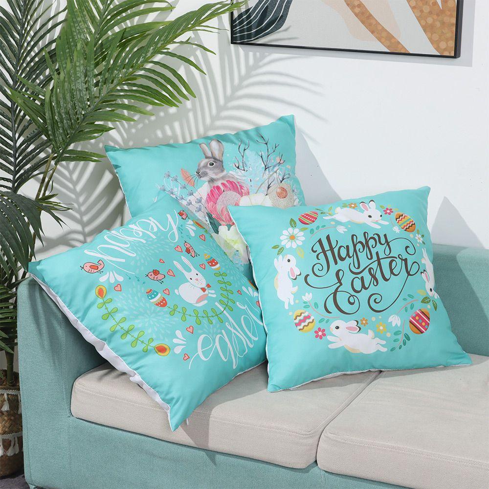 Vỏ Gối Vuông 45 * 45Cm Họa Tiết Thỏ Đáng Yêu