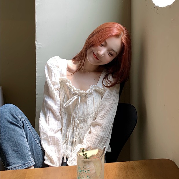 Áo Thời Trang Hàn Quốc Dài Tay In Hoa | BigBuy360 - bigbuy360.vn