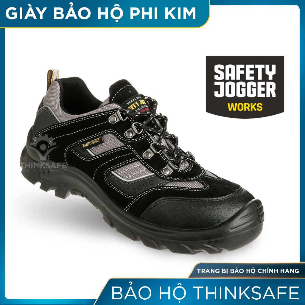 Giày bảo hộ lao động nam Jogger Thinksafe, giày lao động chống đinh, da bò lộn, thoáng khí, chống nước, thể thao -Jumper