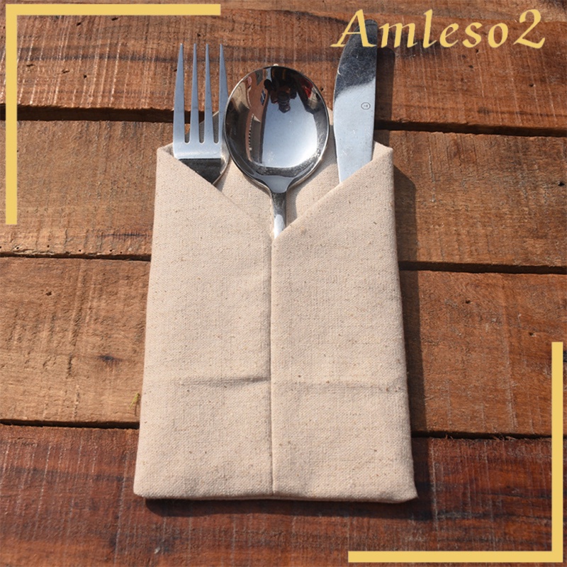 [AMLESO2]Pack of 1 Simple Design Tableware Holder Cutlery Bags for Wedding