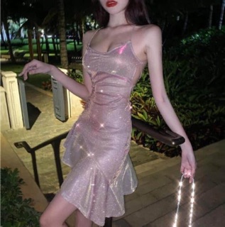 Đầm bling bling hở lưng