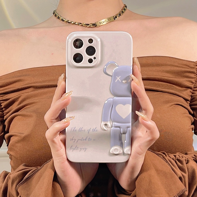 Ốp Điện Thoại Mềm Hình Gấu Hoạt Hình 3D Cho iphone 13 12 11 Pro Max XR X XS XSMAX