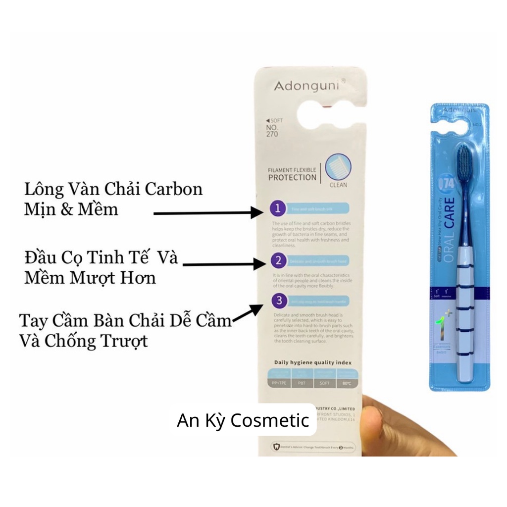 Bàn Chải Adonguni Lông Mềm Chuẩn Anh Quốc 270