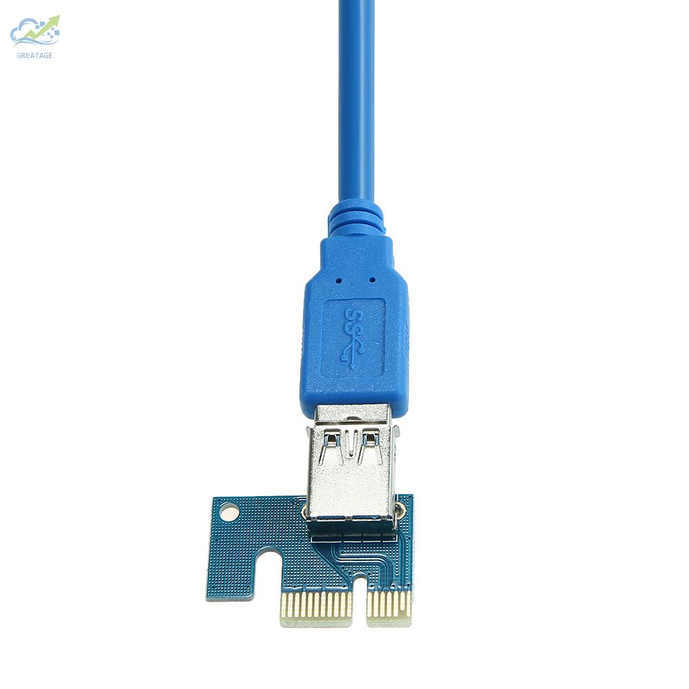 Card Chuyển Đổi Từ G Pci-E 1x Sang Pci-E 16x Với Cổng Usb 3.0 Cho Bitcoin