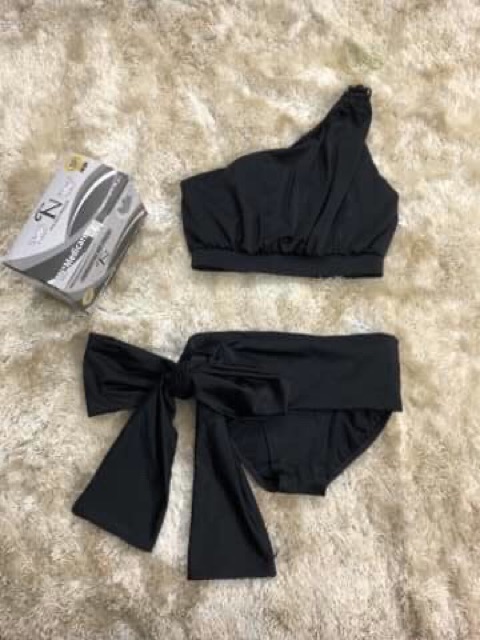 [ÁO TẮM HOT] Bikini 2 mảnh cạp cao lệch vai NỮ HOÀNG nhiều màu