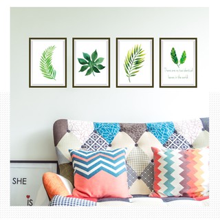 (TIỆN LỢI) Decal Hàn Quốc dán tường decor quán trà sữa, quán cà phê, spa,tiệm nails, nhà ở,văn phòng-4 khung lá decor