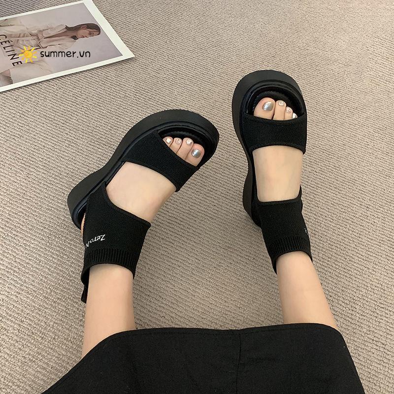 Giày Sandal Hở Ngón Đế Dày Phong Cách Mùa Hè Thời Trang Mới 2022 Cho Nữ