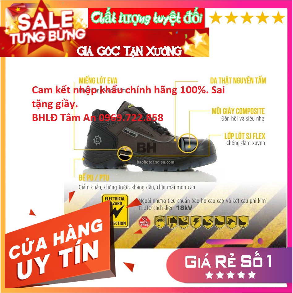 GIẦY BẢO HỘ LAO ĐỘNG SAFETY JOGGER PLUTO CÁCH ĐIỆN, CHỐNG ĐINH, CHỐNG TRƠN TRƯỢT, CHỐNG DẦU, CHỐNG VA ĐẬP.