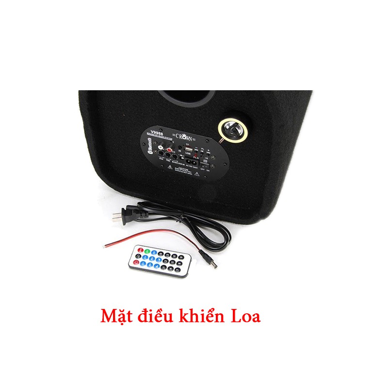 LOA CROWM 8 loại tròn cho vi tính hay để ô tô hỗ trợ nguồn 12v và 220v  tặng dây hoa sen - Loa bass to cho âm thanh lớn