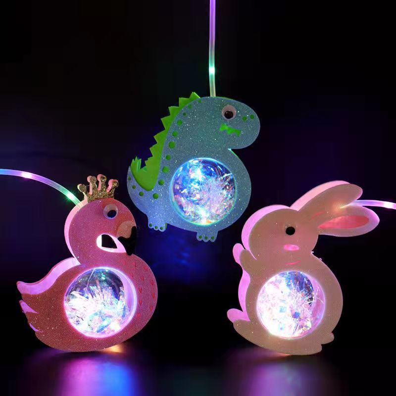 Đồ chơi lồng đèn hình con vật đáng yêu, đèn lồng trung thu phát sáng cho bé nhiều màu sắc Master Kids
