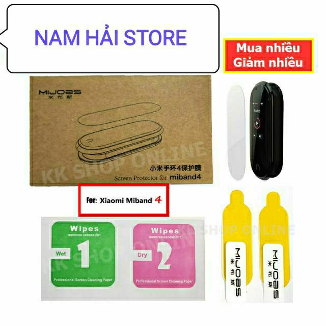 Combo 5 Miếng dán màn hình cho Miband4 bộ 2 miếng