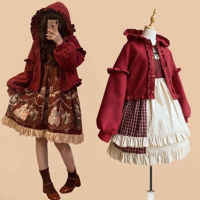 [có sẵn] Áo khoác Lolita nỉ bông | BigBuy360 - bigbuy360.vn