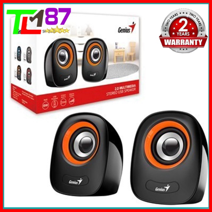 Loa Máy Vi Tính PC Laptop Để Bàn Cao Cấp 2.0 GENIUS SP-Q160 - Loa Nghe Nhạc Mini Có Dây