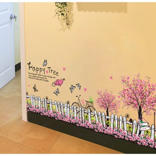 Decal Dán Chân Tường Happy Tree Đáng Yêu