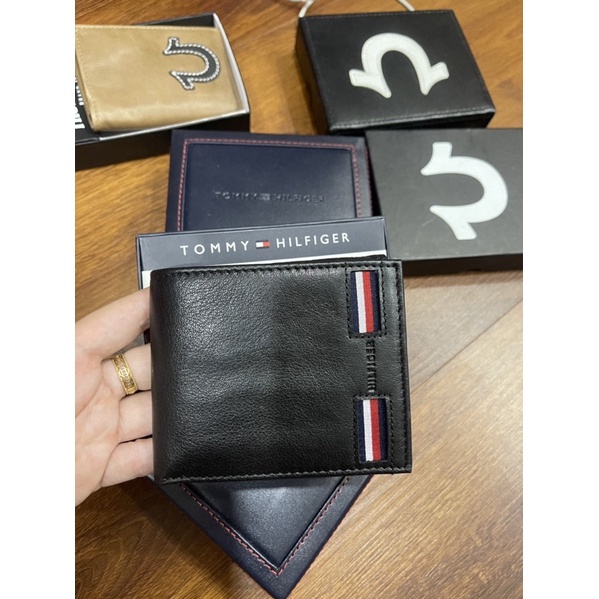 Bóp Ví Nam Tommy Hilfiger màu Nâu Đen - chính hãng