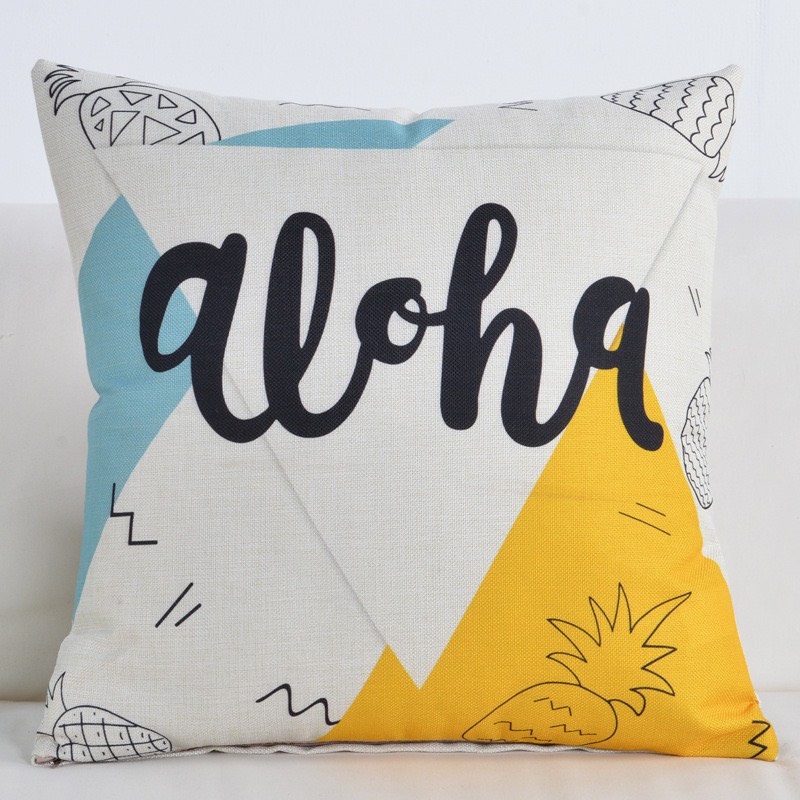 Vỏ gối tựa lưng sofa trang trí set ALOHA size 45 x 45 cm