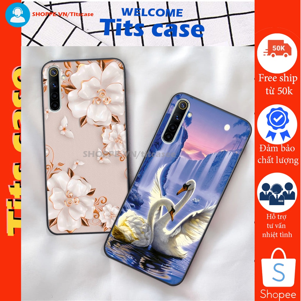Ốp lưng Realme 6 / 6 PRO in hình thiên nga,hoa may mắn, đặc sắc ĐỘC - LẠ - BỀN