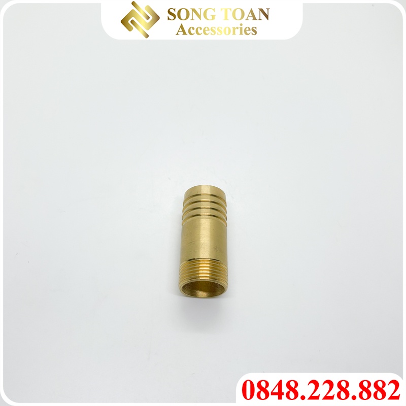 Ống Ren & Đốt Nối Ống - Có Hai Ren Ngoài & 1 Đầu Đuôi Chuột Dài 60mm - Chất Liệu Đồng Thau Hệ Ren Thông Dụng