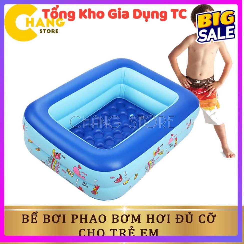 Bể Bơi Phao Hơi Cho Bé, Hồ Bơi Bơm Hơi Thành Cao Đủ Size Cho Trẻ Em Có Kèm Bơm