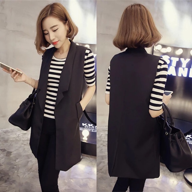 Vest sát nách dáng dài