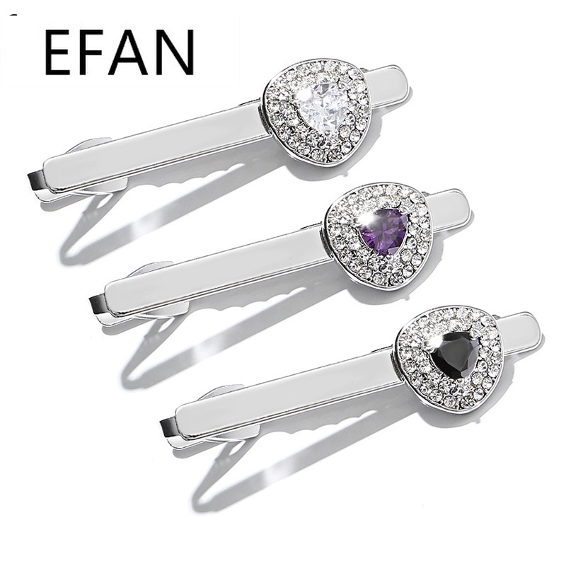 Kẹp Cà Vạt EFAN Dáng Vuông Cao Cấp Sang Trọng Cho Nam