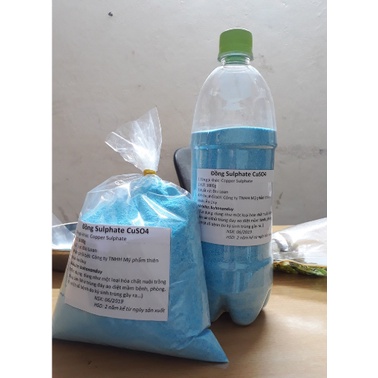 1Kg Đồng Sufat, đồng sun phát CuSO4, đồng sulfate, copper sulfate làm tinh thể, trồng trọt, chăn nuôi, thủy sả