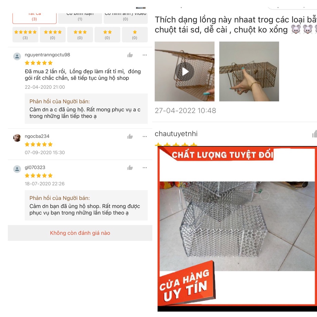 Bẫy Chuột ,Bẫy Chuột Lồng Sắt Bắt Chuột Siêu Nhạy