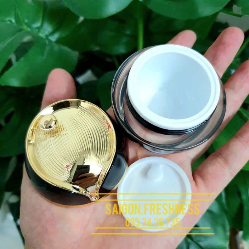 Lọ đựng mỹ phẫm - hủ chiết kem kiểu vỏ sò - Vàng, Đen, Trắng