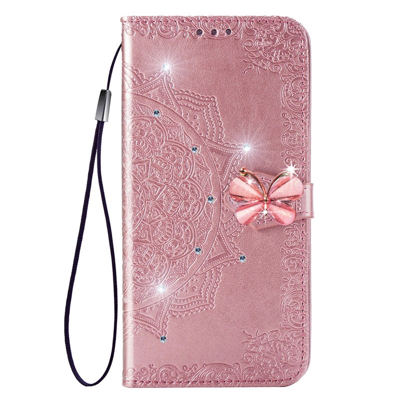 Bao da điện thoại gắn hình bươm bướm cho Oppo F15/ Oppo A91/ Oppo Reno3 Pro | BigBuy360 - bigbuy360.vn