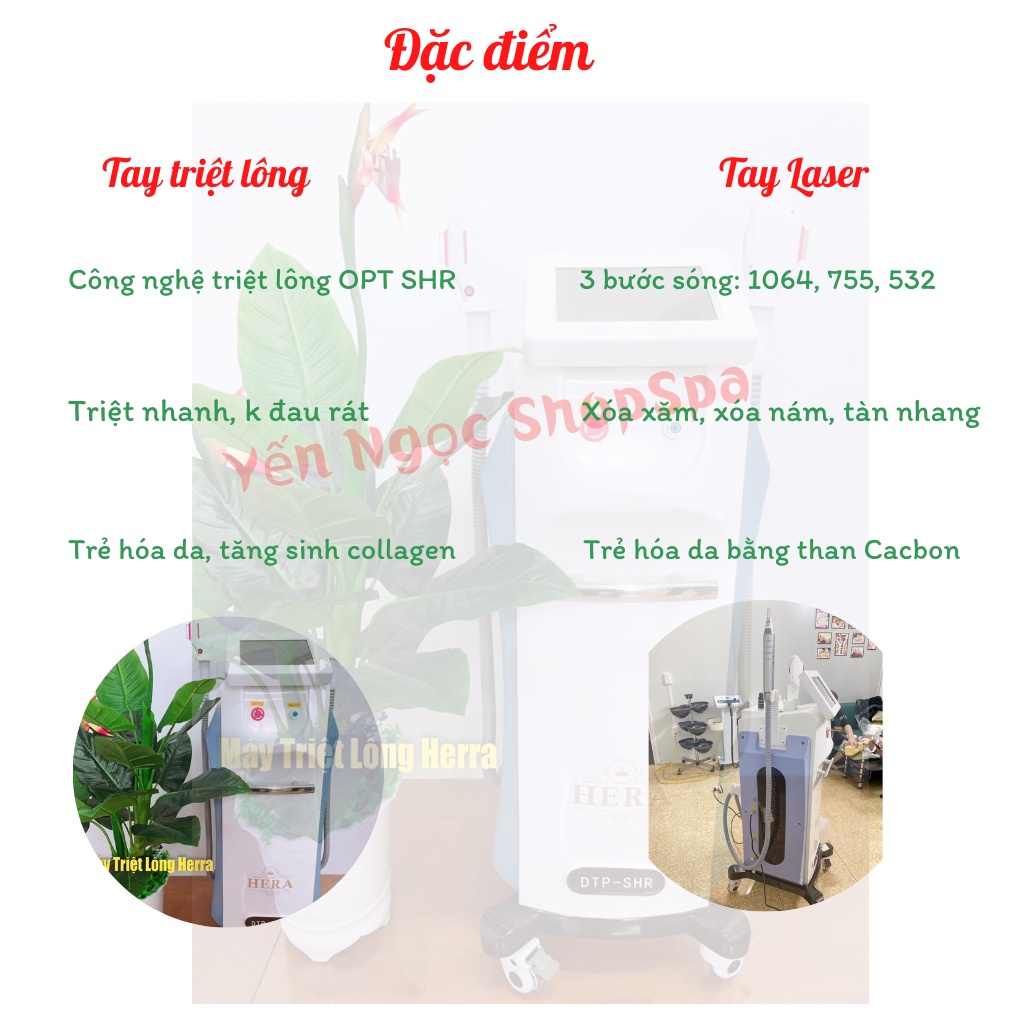 Máy Triệt lông Hera, chính hãng bắc kinh, 2in1 1 tay triệt lông 1 tay laser 2022