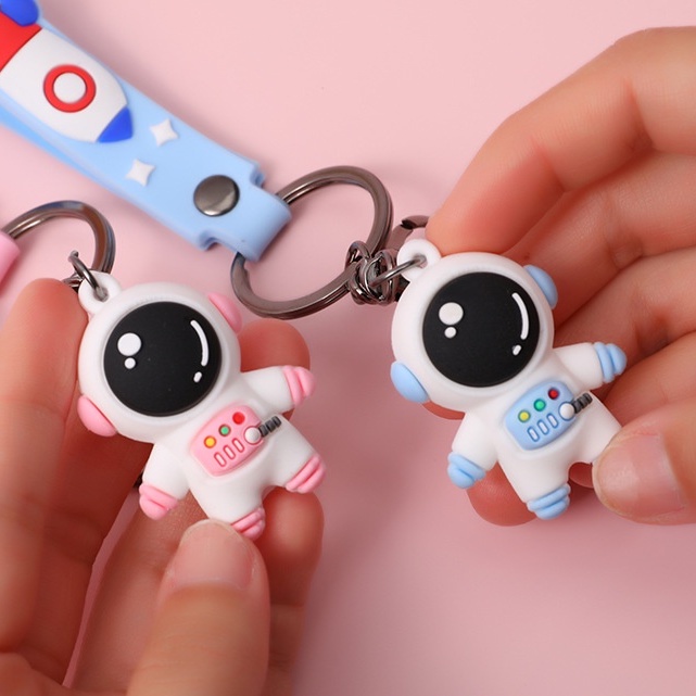 Móc khoá phi hành gia silicon couple dễ thương treo balo túi xách phụ kiện KinoShop