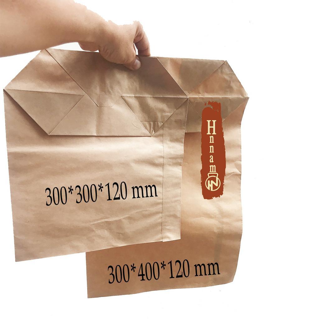 25 Túi giấy xi măng Size 40*30*13 cm loại Graft -Tiện ích môi trường gói trái cây 5kg thực phẩm rau củ quả hay gói hàng