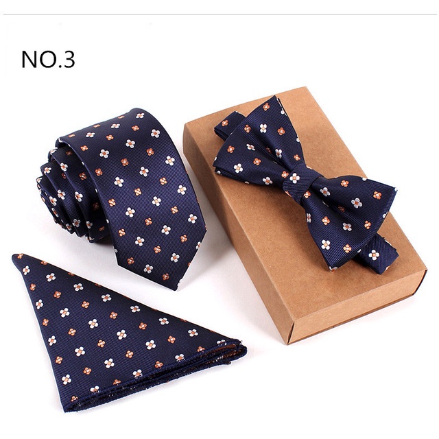 Cà Vạt Nơ 6cm Hoạ Tiết Sọc Và Chấm Bi Cổ Điển Cho Nam