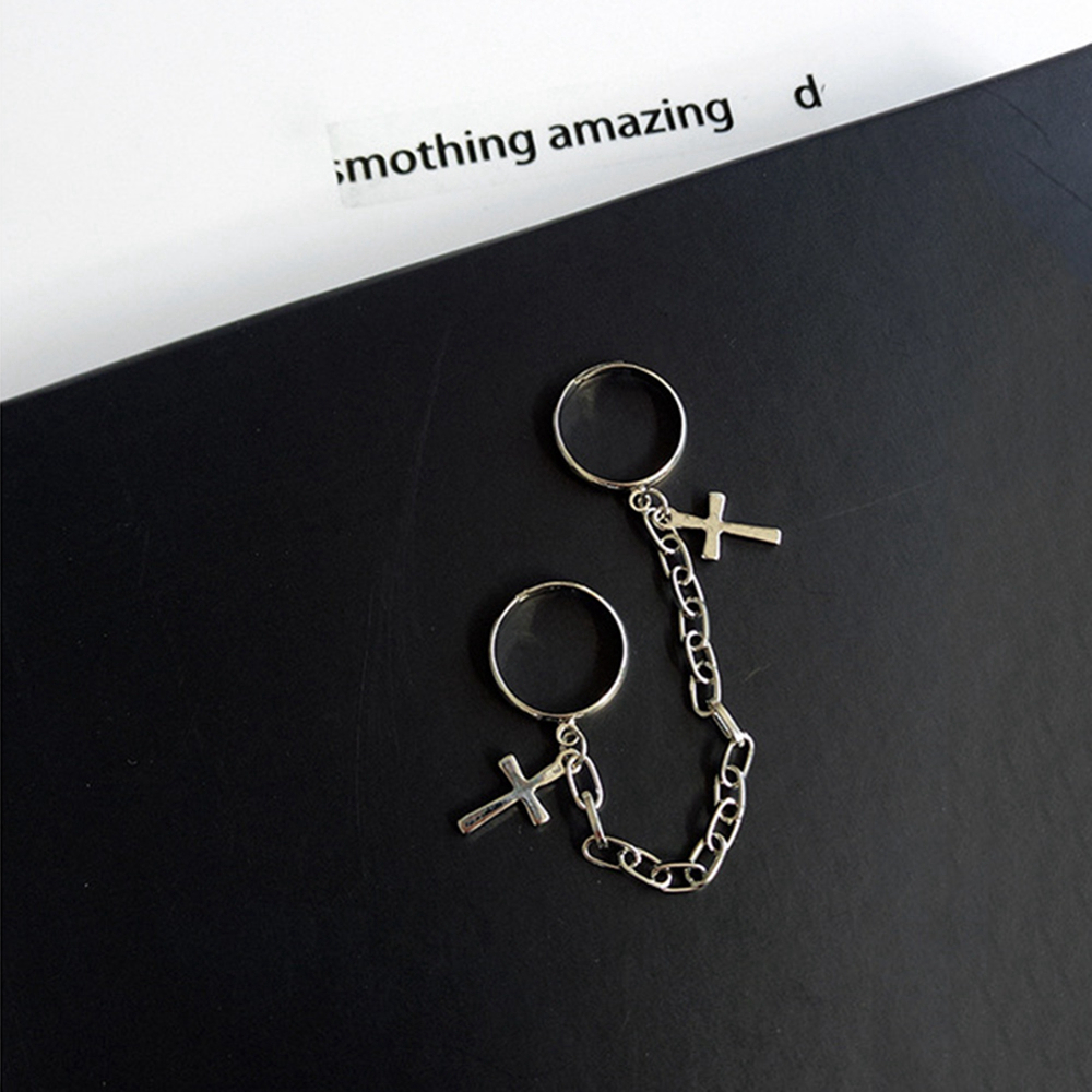 Nhẫn Hợp Kim Hình Chữ Thập Phong Cách Retro