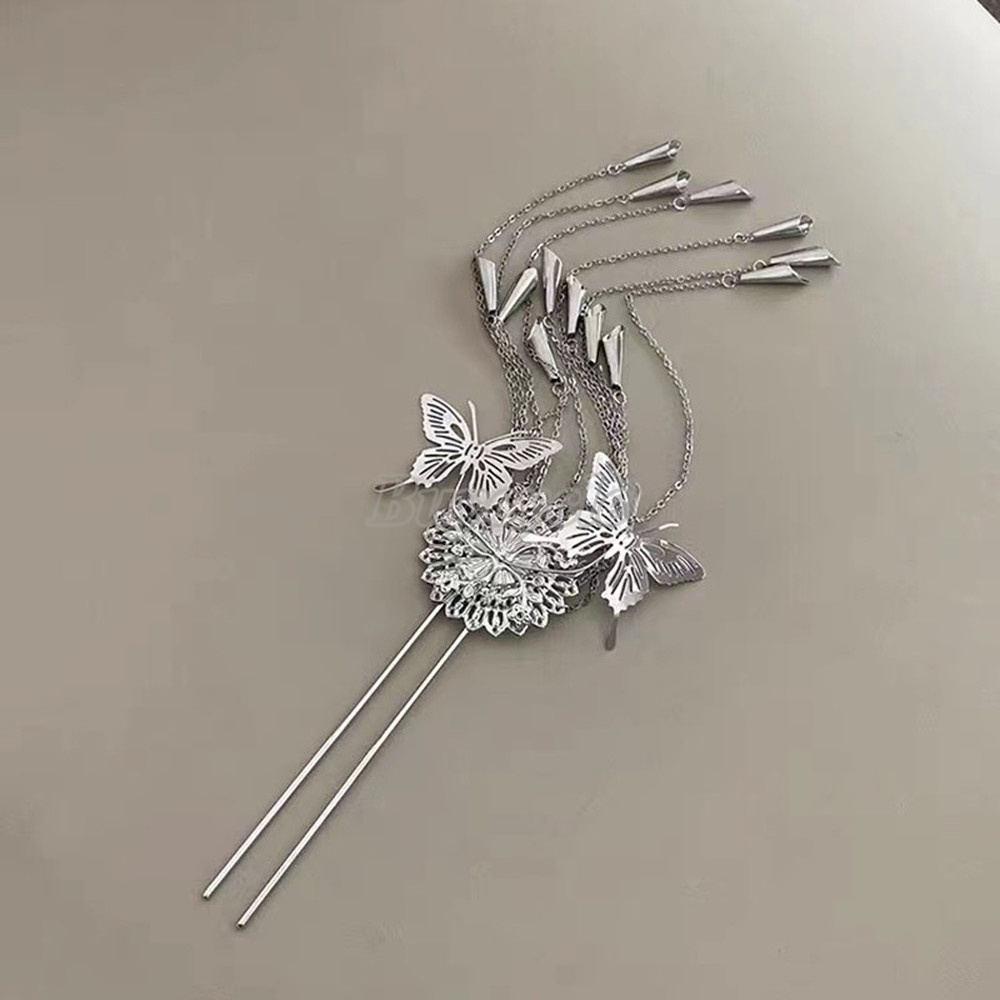 Kẹp Tóc Hình Bướm Tua Rua Thời Trang