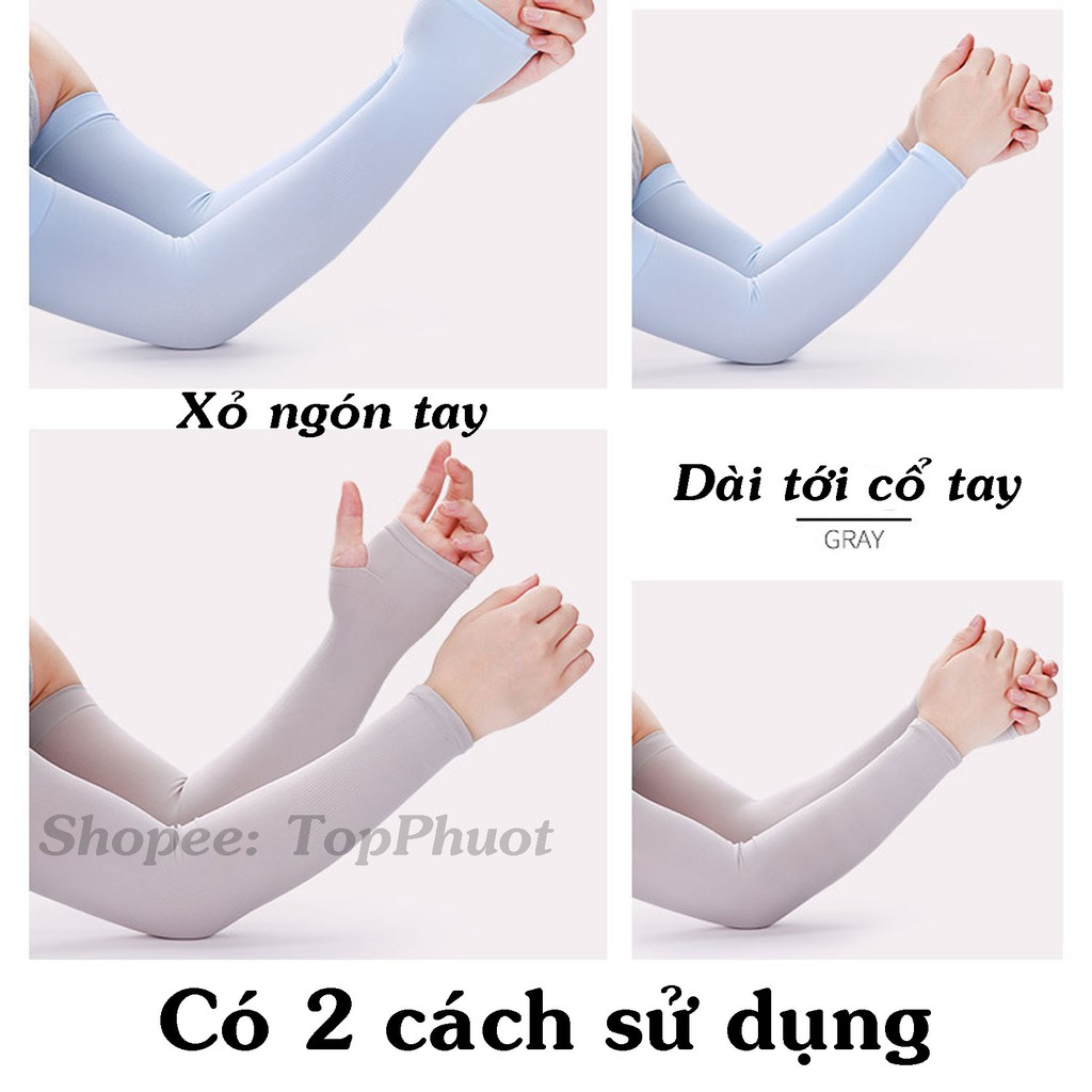 Găng tay chống nắng dài nam nữ xỏ ngón Les't Slim