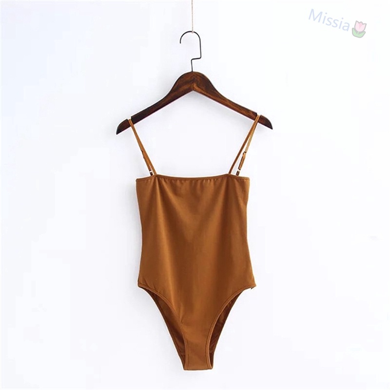 Bộ jumsuit nữ thiết kế dây màu trơn thời trang
