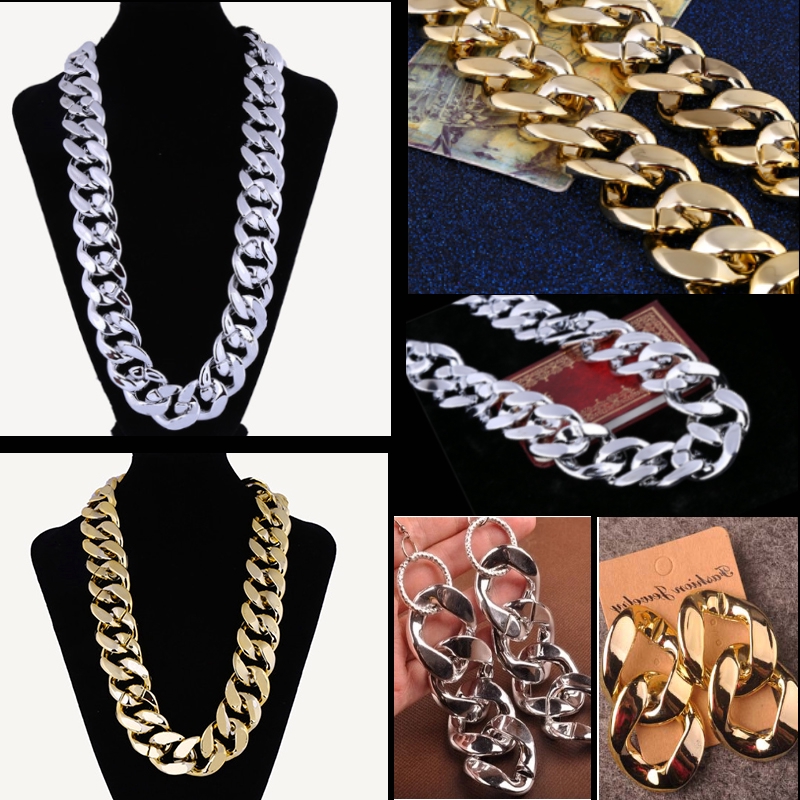 Dây Chuyền Vàng Lớn Dày Dặn Phong Cách hip hop Cá Tính Cho Nam