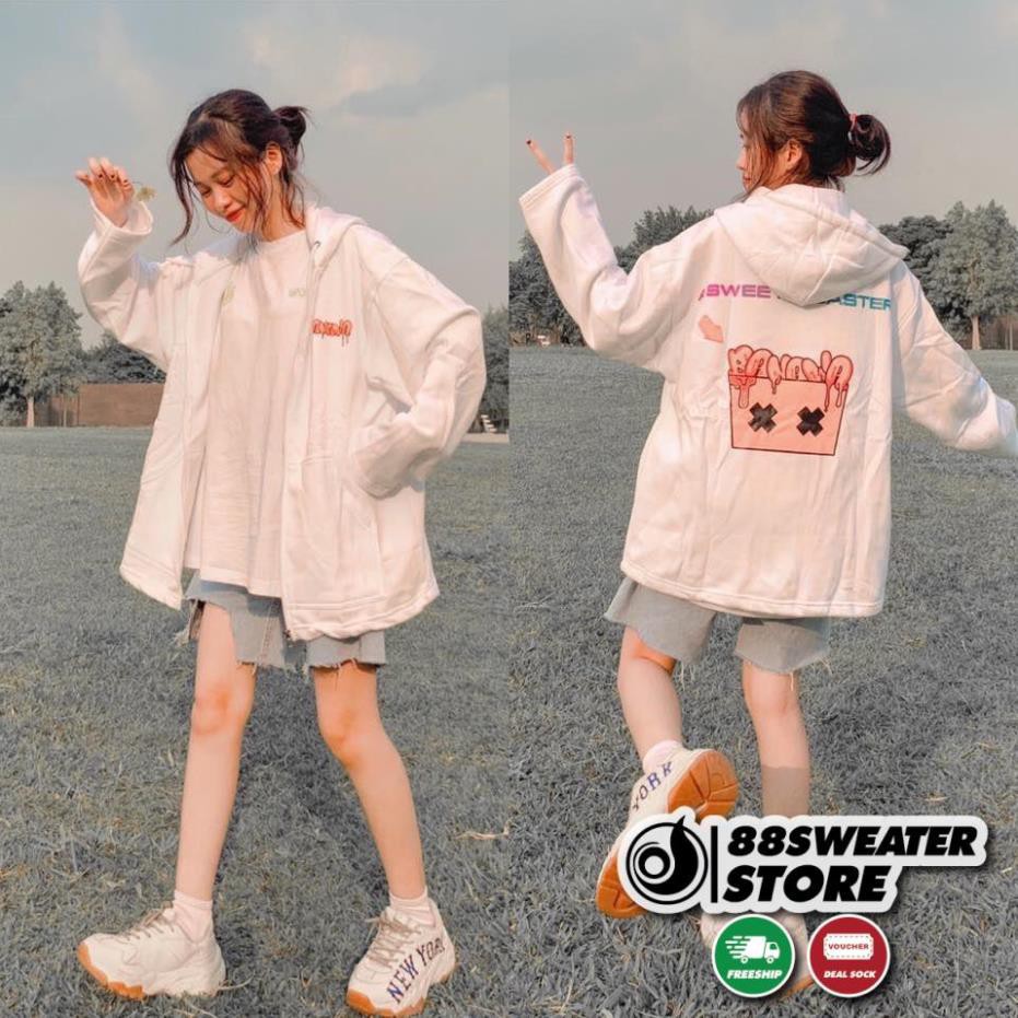 Áo Hoodie Chống Lạnh Unisex Nam Nữ Chất Nỉ Dày Dặn In Hình Sweet Disaster