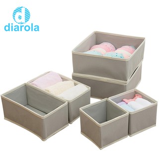 Bộ 6 hộp đựng quần áo phân chia tủ ngăn kéo đa năng