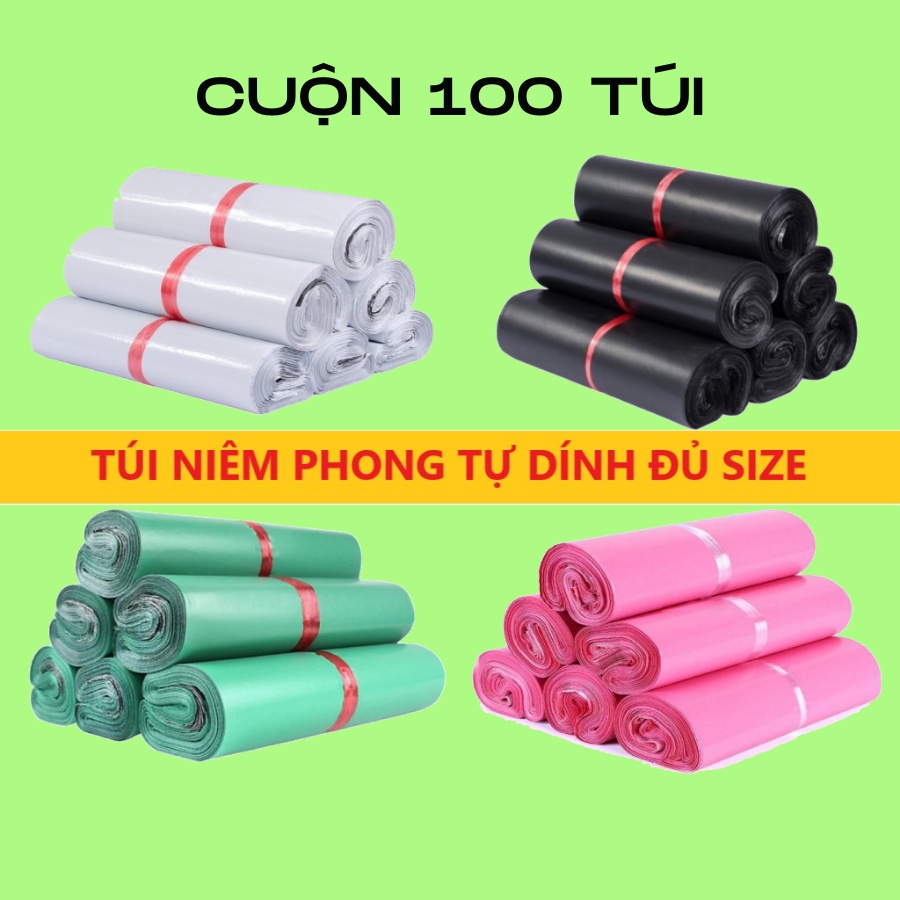 Túi Gói Hàng TUICOD OFFICIAL Túi gói hàng niêm phong có dán mép nhiều size TUI28