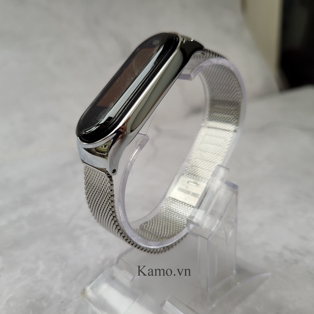 Dây đeo mi band 7 6 5 4 3 -  Dây đồng hồ xiaomi miband kim loại - Vòng tay thông minh thép inox