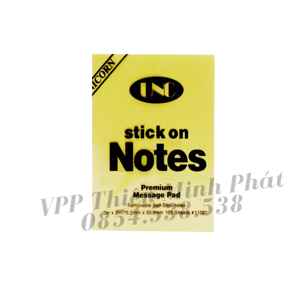 Giấy note UNC vàng 3 * 2, 3*3, 3*4, 3*5